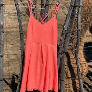 Coral sun dress